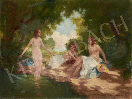 For sale  Brettschneider, Rudolf - Bathers on the Brookside 's painting