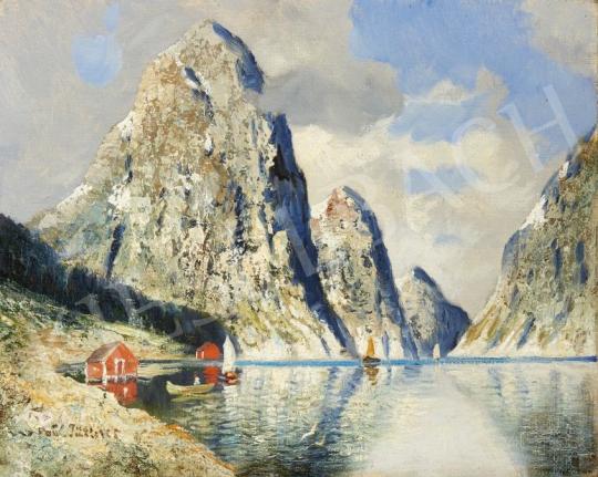 For sale  Signed Jüttner - Fjord 's painting