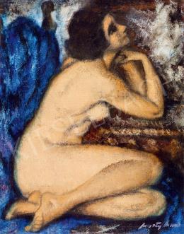 Feszty, Masa - Female Nude (The Blue Drapery) 