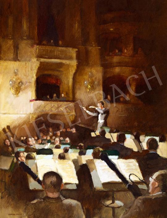  Zádor István - Esti fények az Operában (Hans Knappertsbusch vezényel), 1937 | 52. Tavaszi Aukció aukció / 26 tétel