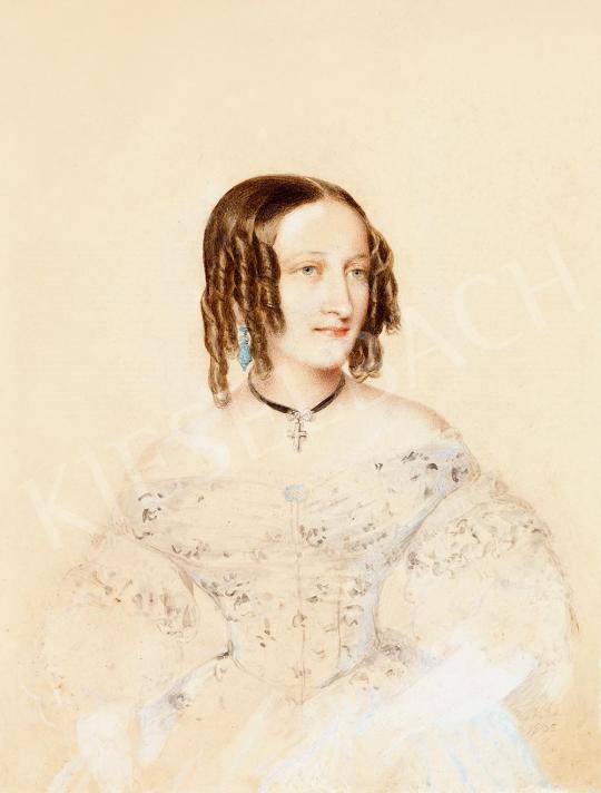 Barabás Miklós - Arisztokrata hölgy fehér ruhában (Gróf Desewffy Emilné), 1838 | 52. Tavaszi Aukció aukció / 69 tétel