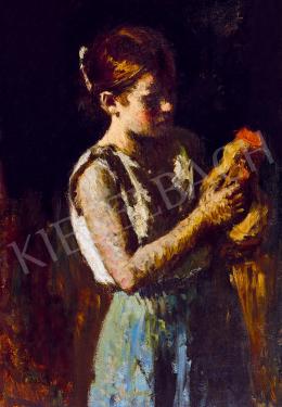  Koszta, József - Girl with a Rooster 