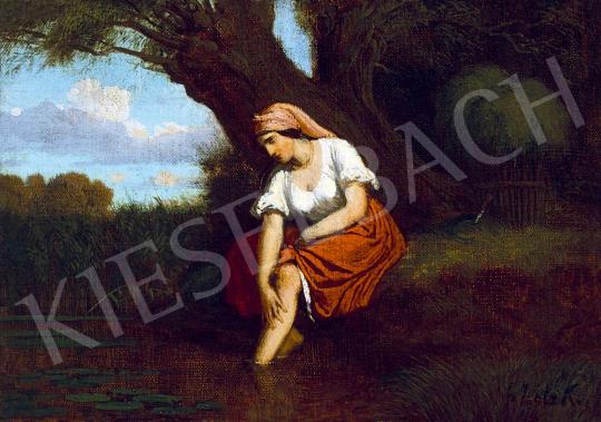  Lotz Károly - Lány a patakparton, 1860 körül | 52. Tavaszi Aukció aukció / 111 tétel