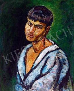  Pór, Bertalan - Boy in a Blue Shirt (Gipsy Boy), 1910 