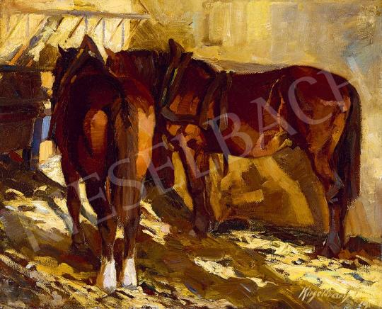  Kieselbach Géza - Lovak, 1919 | 52. Tavaszi Aukció aukció / 165 tétel