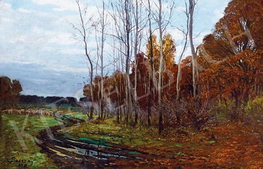 Bosznay István - Őszi erdőszéle bárányokkal, 1898 | 52. Tavaszi Aukció aukció / 184 tétel