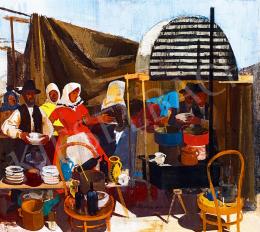 Aba-Novák, Vilmos - Barbecue in the Fair, 1934 