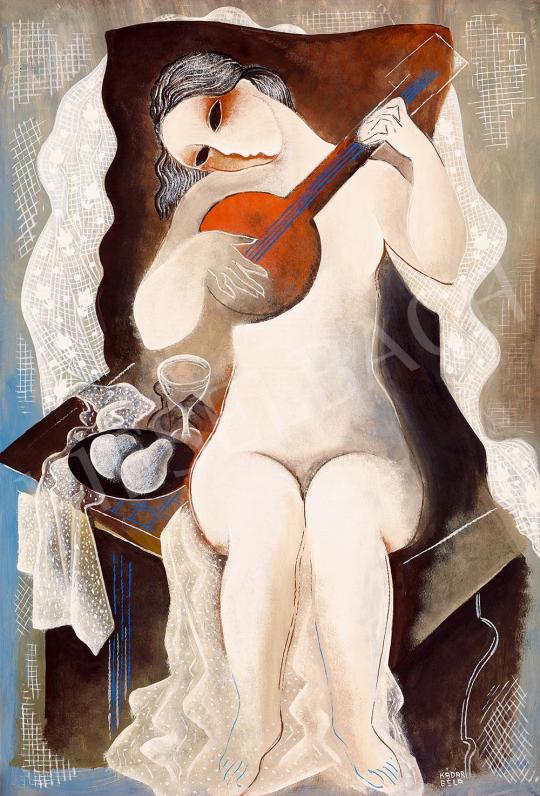  Kádár Béla - Art deco akt (Bendzsós lány), 1930-as évek eleje | 52. Tavaszi Aukció aukció / 228 tétel