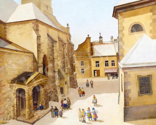  Nádasdi Sárközy, Elemér (Sárközy Elemér) - The Main Square in Eperjes (Presov), 1939 | 52nd Spring Auction auction / 42 Lot