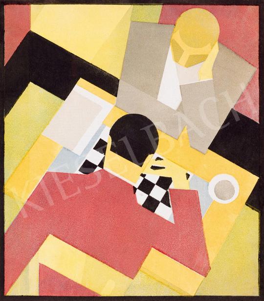  Ismeretlen festő, 1920 körül - Sakkozók | 52. Tavaszi Aukció aukció / 105 tétel