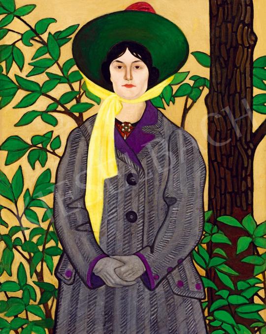  Remsey Jenő György - Nő portré (Remsey Gizella színésznö), 1909 előtt | 52. Tavaszi Aukció aukció / 146 tétel