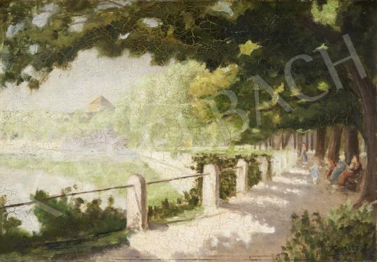  Kopits János - Sunny Walkway, c. 1930 painting