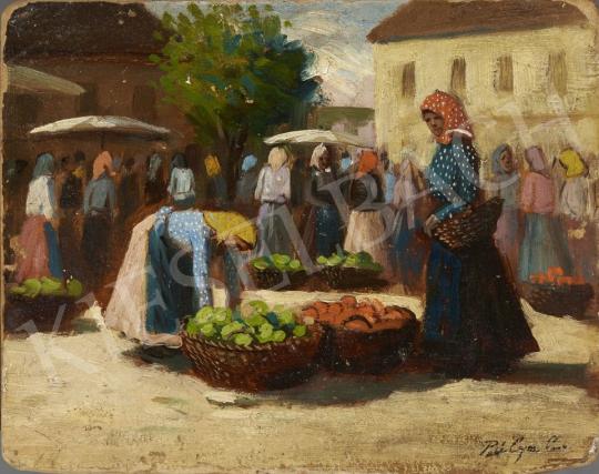  Pállya, Carolus - Market, c. 1930 painting