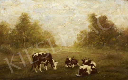 For sale  Signed Németh - Grazing Cows 's painting