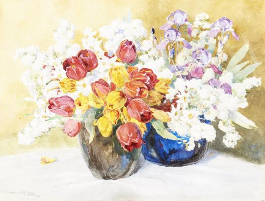  Demeczkyné Wolf, Irma - Still Life of Flowers painting