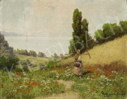 Neogrády, László - On a Meadow with Red Poppies 