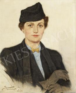 Huber, István - Lady with her Gloves (1939)