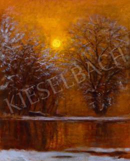  Mednyánszky, László - Riverbank in the Evening (Winter) 
