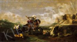 Unknown painter, 18th century - Saints George Surmounts the Dragon 