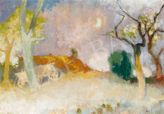  Szőnyi, István - Yard in Zebegény in the Moonlight | 53rd Autumn Auction auction / 101 Lot
