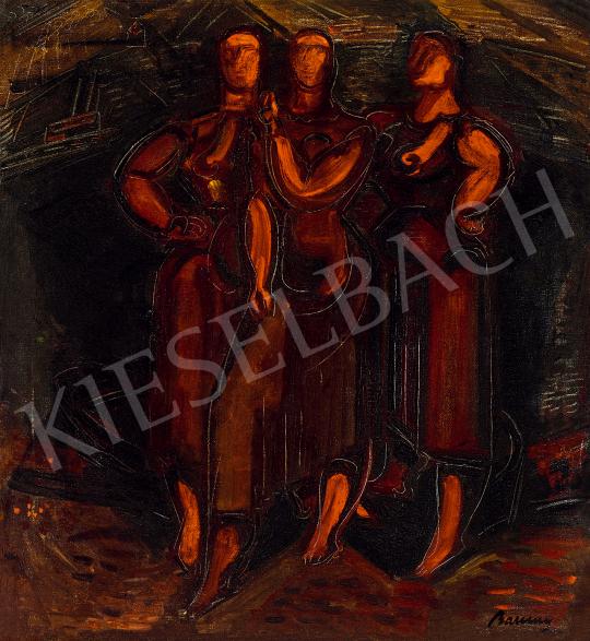  Barcsay Jenő - Szentendrei részlet (a hátoldalon: Női alakok), 1935 körül | 53. Őszi Aukció aukció / 186 tétel