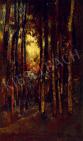  Paál László - Naplemente az erdőben (Tavaszi este Aaperwaldban), 1871 festménye