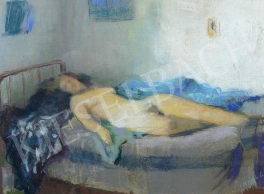  Ördög, László - Lying Nude, 1960s painting