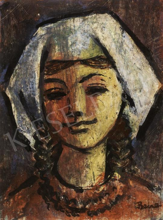  Bene József - Kendős lány festménye