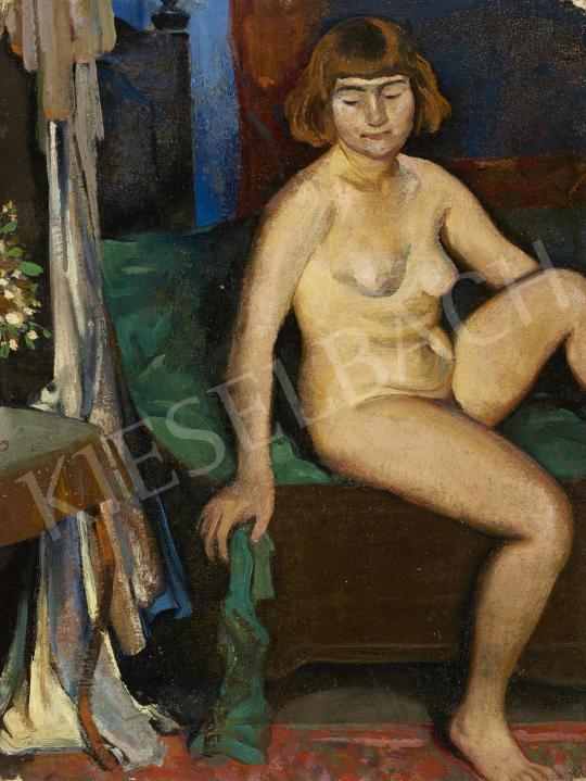  Ismeretlen festő, 1930 körül - Női akt műteremben festménye