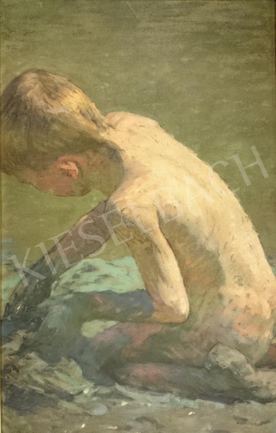  Poll, Hugó - Kneeling Boy painting