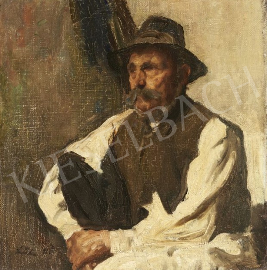 Szüle Péter - Parasztbácsi portréja festménye
