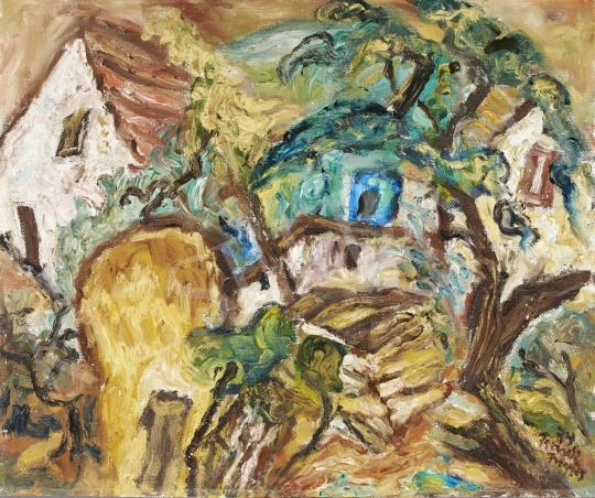  Frank, Frigyes - Landscape of Hidegkút, 1974 painting