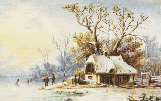 Reissmann, Károly Miksa - Winter Landscape, 1875 painting