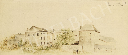 Bachmann, Károly - View of Ungvár, 1898 painting