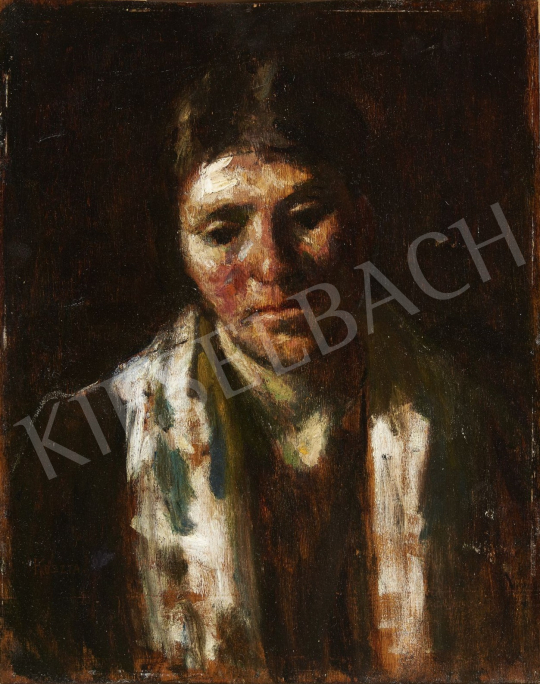  Koszta, József - Girl with a Shawl painting