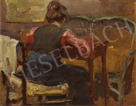 Góth, Móricz - Sitting by the Table painting