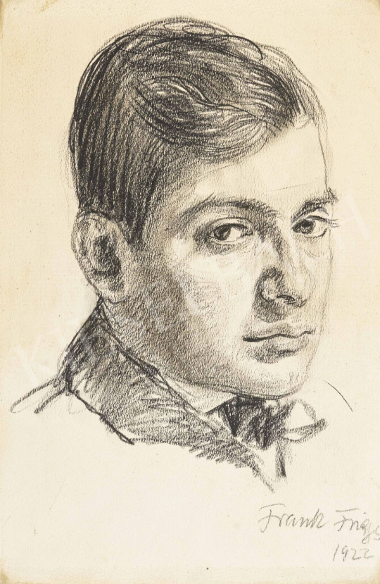  Frank Frigyes - Férfiportré, 1922 festménye