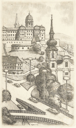 Vertel, József - View of Buda Castle, 1973 