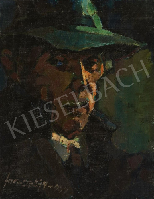 Nagy, Oszkár - Man with a Hat, 1949 painting