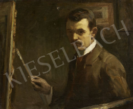  Nyilasy, Sándor - Self-Portrait with an Easel 