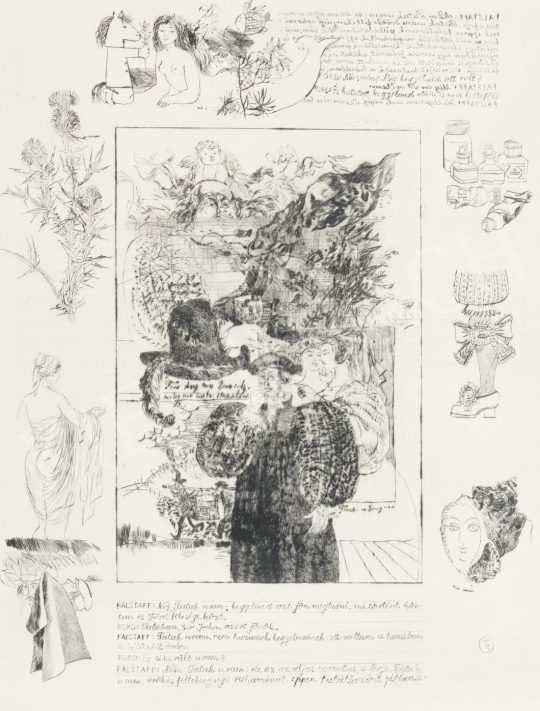  Reich Károly - Könyvillusztráció (W. Shakespeare: Windsori víg nők/ 7.) festménye