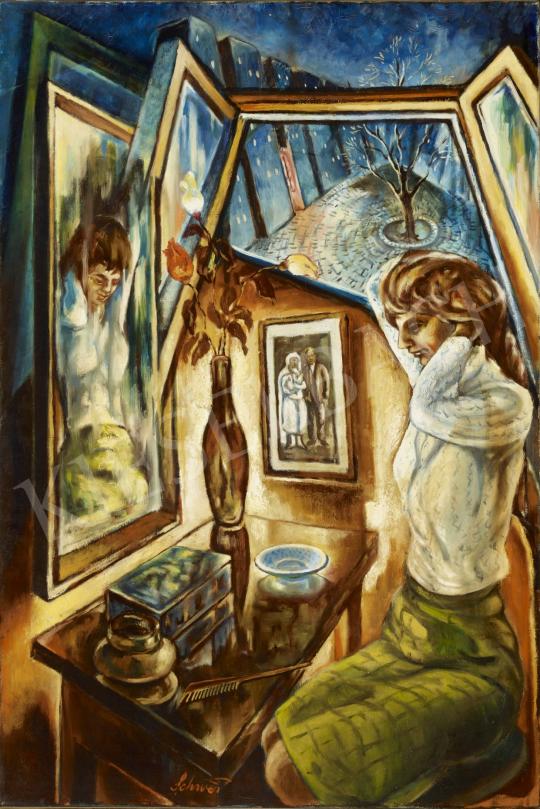  Schwer, Lajos - Woman in front of the Mirror painting