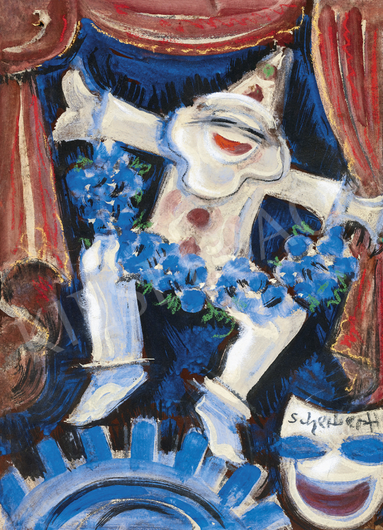  Scheiber Hugó - Varieté színpadán (Harlequin), 1930-as évek | 54. Téli aukció aukció / 2 tétel