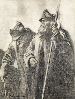  Vaszary, János - Drawing for the Frontcover of the Book, 1848-49 Hungarian Revolution, 1902 