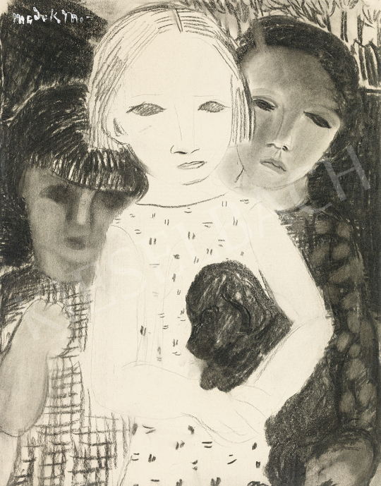  Modok, Mária (Czóbel Béláné) - Three Girls | 54th Winter auction auction / 70 Lot