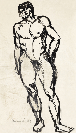 Tihanyi, Lajos, - Male Nude, 1908 