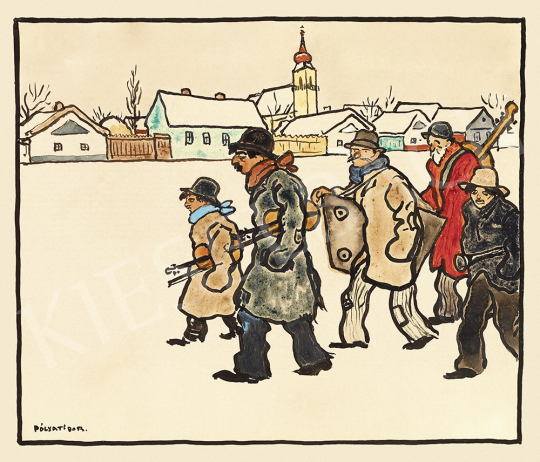  Pólya, Tibor - On the Way Home (Winter in Szolnok) | 54th Winter auction auction / 72 Lot