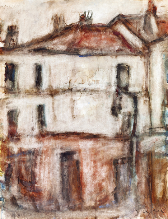  Czóbel Béla - Párizsi házak, 1925 körül | 54. Téli aukció aukció / 111 tétel