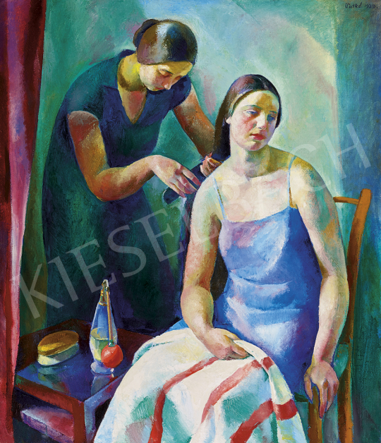  Patkó Károly - Fésülködés (Toilette), 1929 | 54. Téli aukció aukció / 120 tétel