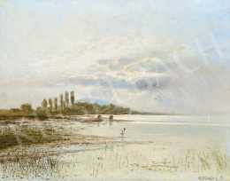  Mesterházy Kálmán - Fények a Balaton felett (Horgászfiú a Balatonnál), 1895 